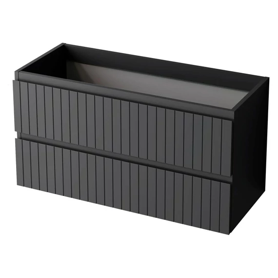 LUNART Breezer 60 2 fiókos alsószekrény, 61x45x55cm, Matt Black
