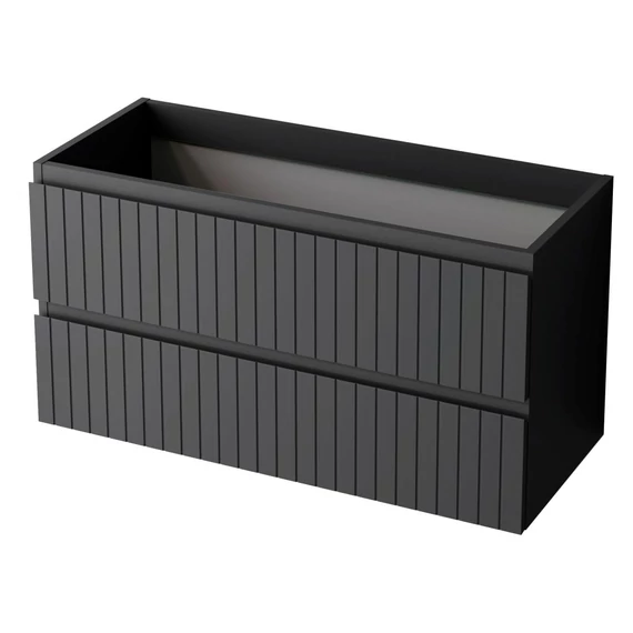 LUNART Breezer 80 2 fiókos alsószekrény, 81x45x55cm, Matt Black