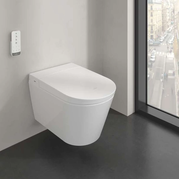 VILLEROY Tivo bidéfunkciós WC+ülőke, Glossy White Alp