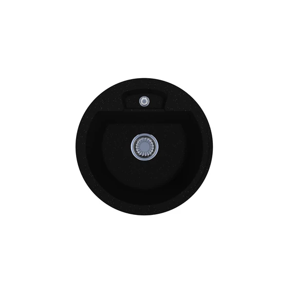 LUNART Carl egymedencés gránit mosogató, Black