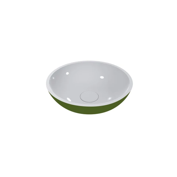 LUNART Milan mosdó, fényes RAL 6005 - Moss Green