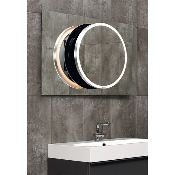 MIIOR Loft Dot. 9060 meleg fehér fényű (3000K) LED tükör, Aluminium