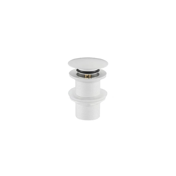 LUNART Click-Clack leeresztő 5/4" túlfolyó nélküli mosdóhoz, Glossy White