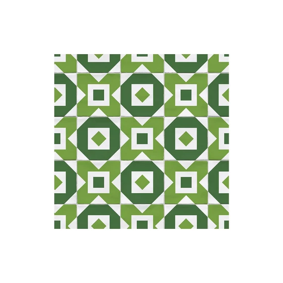 HDM SPC/vinyl vízálló fali panel, Retro Tile Green