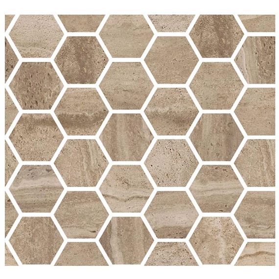 COEM Reverso Mosaico Esagono Noce Nat./Ret. burkolólap