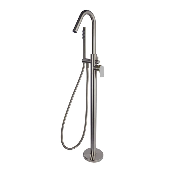 RamonSoler Urban Chic szabadon álló kád- és zuhanycsaptelep zuhanyszettel, Brushed Nickel