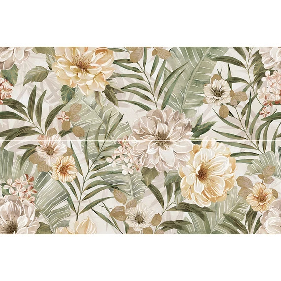 LUNART A Casa Inserto Bloom Ivory A+B csempe Nat./Ret. 25x75