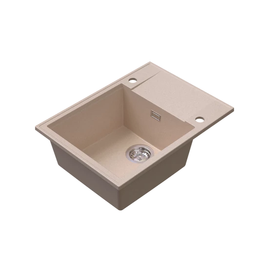 LUNART Lilu egymedencés gránit mosogató csepptálcával, Beige