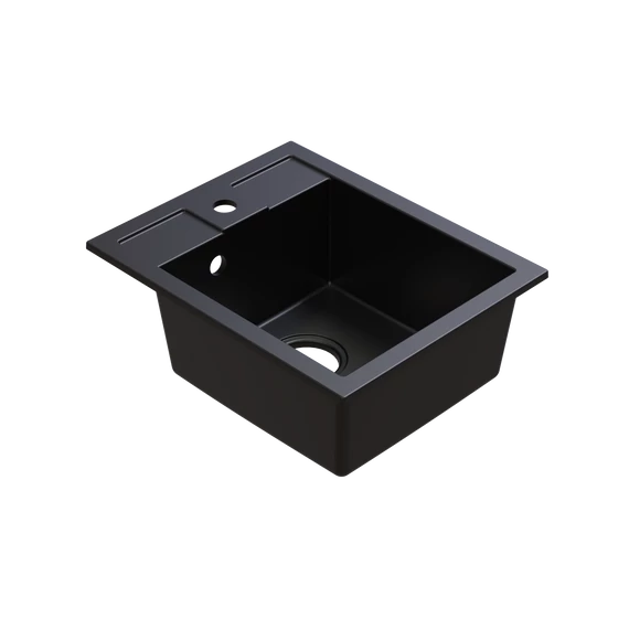LUNART Tommy egymedencés gránit mosogató, Midnight Black