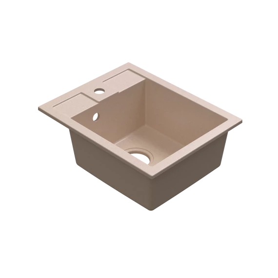 LUNART Tommy egymedencés gránit mosogató, Beige