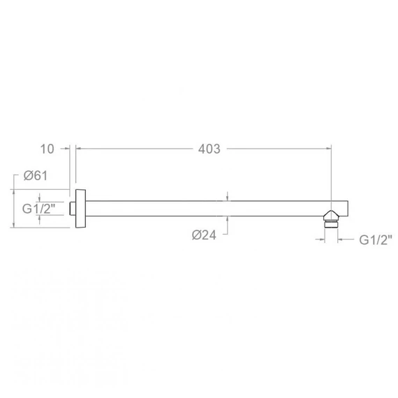 RamonSoler Hydrotherapy henger alakú zuhanykar 400 mm, Matt Black