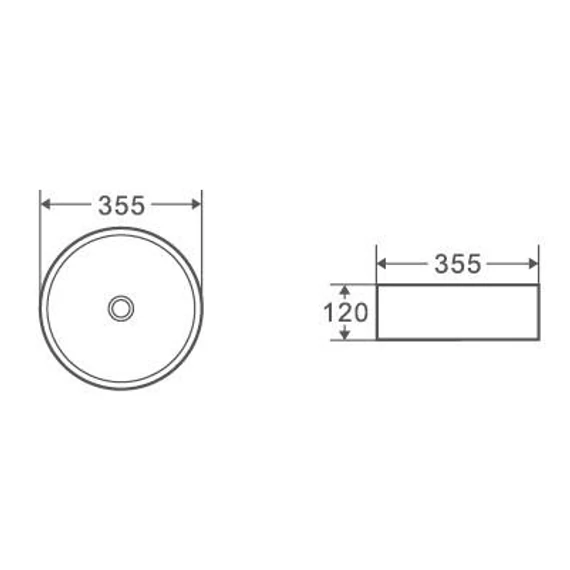 LUNART by AQUORE Milla 350 mosdó, White / Pink