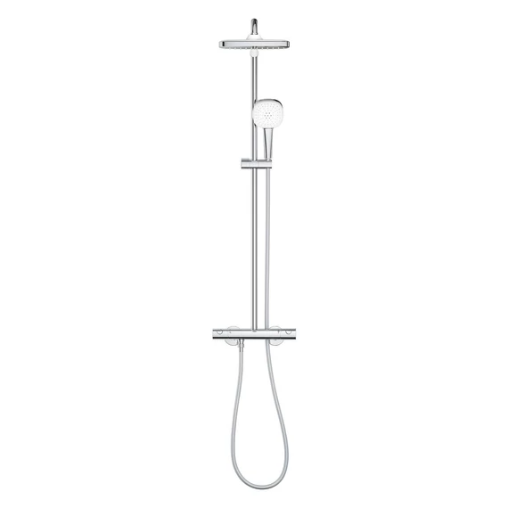 GROHE Tempesta Cube 250 thermosztátos zuhanyrendszer szögletes fejjel, Chrome
