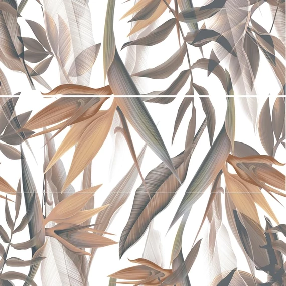 SAVOIA Nuance Dekor Floral Terra A+B+C csempe 25x75cm 1,12 m2/doboz