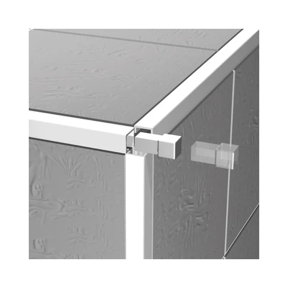 Szögletes, polírozott alumínium élprofil 2700x10mm, króm
