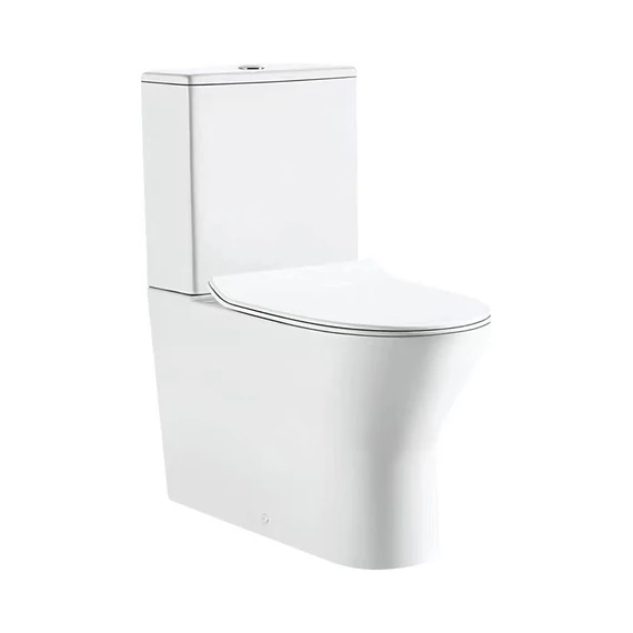 LUNART by AQUORE Guda perem nélküli, álló WC szett, Glossy White