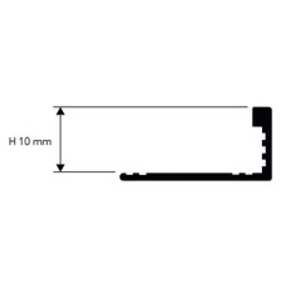 Progress Proterminal Stone Line alumínium L profil 2700x10mm, Black