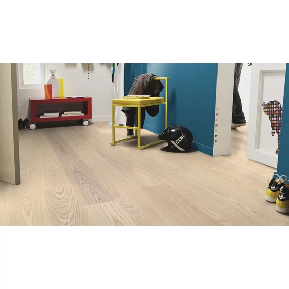 TARKETT Shade Kőris Linen White Plank 1 osztásos, Proteco Natura színezett szalagparketta