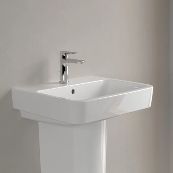 VILLEROY O.Novo szögletes mosdó 550x460, Glossy White Alpin