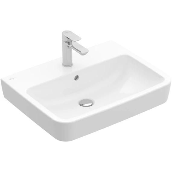 VILLEROY O.Novo szögletes mosdó 550x460, Glossy White Alpin