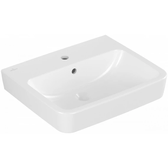 VILLEROY O.Novo szögletes mosdó 550x460, Glossy White Alpin