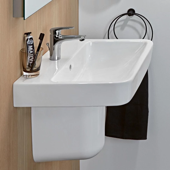 VILLEROY O.Novo szögletes mosdó 600x460, Glossy White Alpin