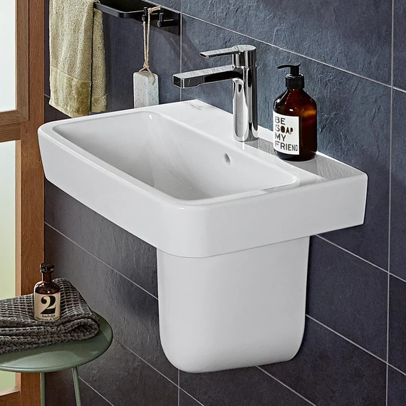 VILLEROY O.Novo szögletes mosdó 600x460, Glossy White Alpin