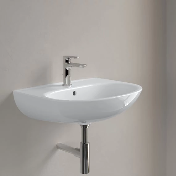 VILLEROY O.Novo íves mosdó 600x460, Glossy White Alpin