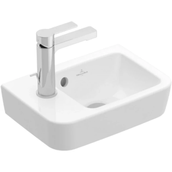 VILLEROY O.Novo szögletes kézmosó, balos 360x250, Glossy White Alpin
