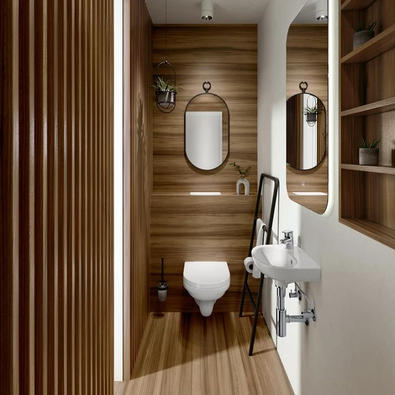 VILLEROY O.Novo íves kézmosó, jobbos 360x275, Glossy White Alpin