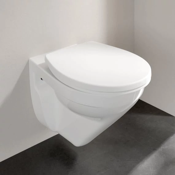 VILLEROY O.Novo perem nélküli fali WC, mély öblítésű, Soft-Close ülőkével, 540x360, Glossy White A.