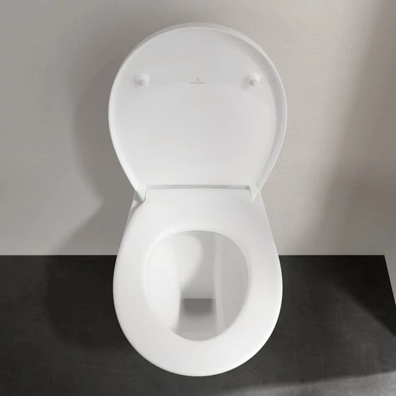 VILLEROY O.Novo perem nélküli fali WC, mély öblítésű, Soft-Close ülőkével, 540x360, Glossy White A.