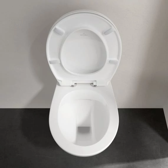 VILLEROY O.Novo perem nélküli fali WC, mély öblítésű, Soft-Close ülőkével, 540x360, Glossy White A.
