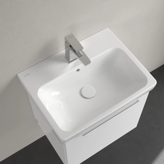 VILLEROY Architectura szögletes mosdó 550x420, Glossy White Alpin