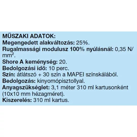 MAPEI Mapesil AC szilikon 127 Jégszürke, 310 ml
