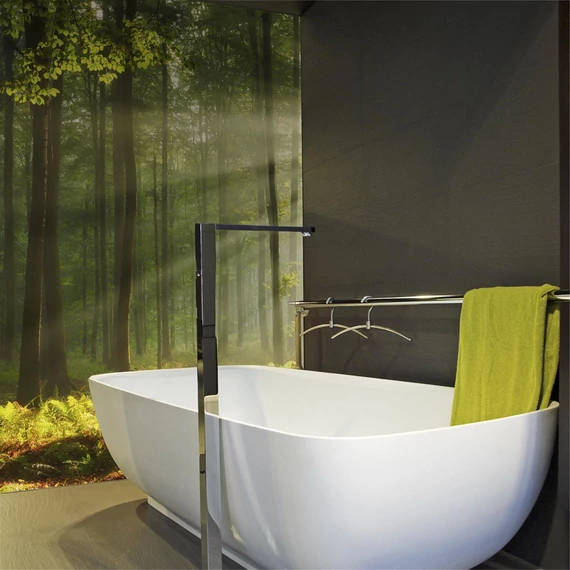 HB SPC/vinyl vízálló fali panel, Sunny Forest (2605 x 934 mm)