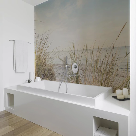 Hb SPC/vinyl vízálló fali panel, Sunny Day at the Beach (2605 x 934 mm)
