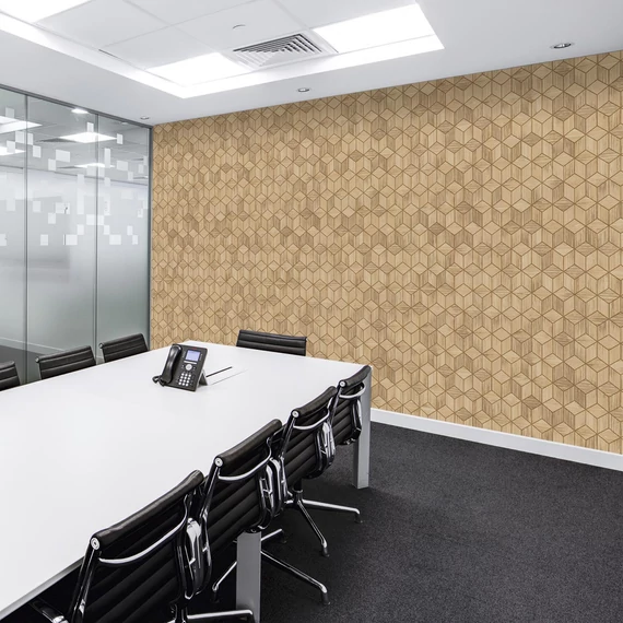 HB SPC/vinyl vízálló fali panel, Oak Wood Cube