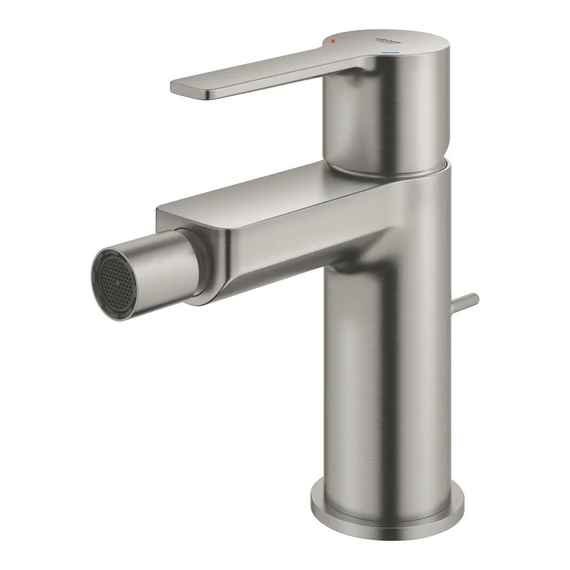GROHE Lineare egykaros bidé csaptelep S-es méret lefolyógarnitúrával, Supersteel