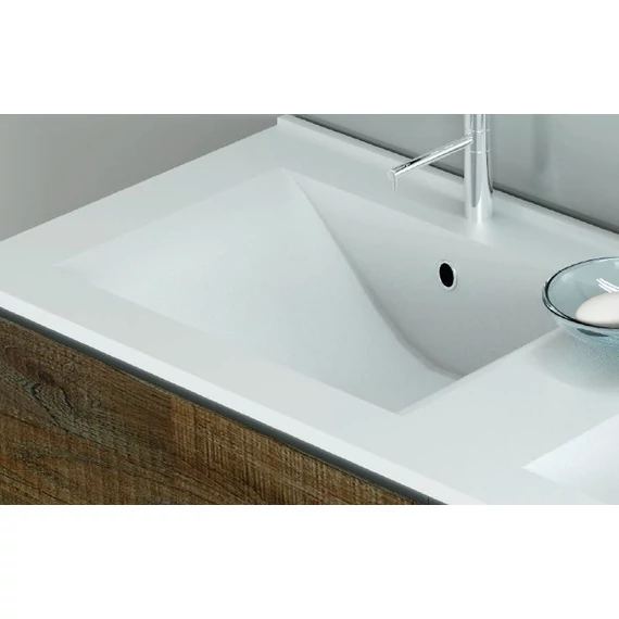 LUNART by AQUORE Bibi dupla mosdó, Glossy White