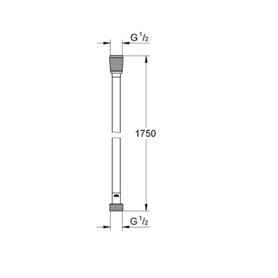 GROHE Silverflex zuhany gégecső 175 cm, Phantom Black