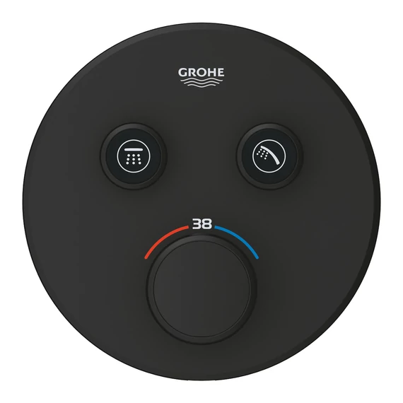 GROHE Grohtherm SmartControl termosztátos falsík alatti zuhanycsaptelep, Phantom Black