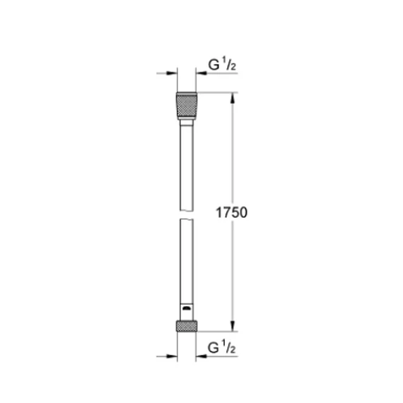 GROHE Silverflex zuhany gégecső 175 cm, Brushed Hard Graphite