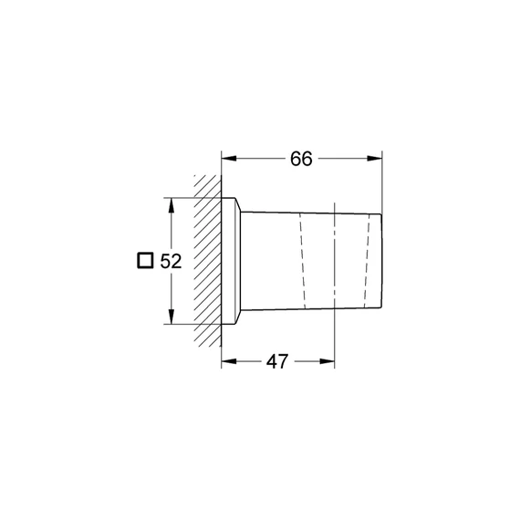 GROHE Allure Brilliant fali kézizuhany tartó, Brushed Hard Graphite