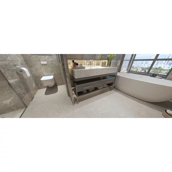 LUNART AURORA STONE Carrara Silver SPC padló