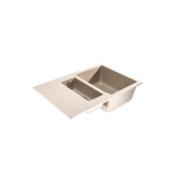 LUNART Gery gyümölcsmosós gránit mosogató csepptálcával, Beige