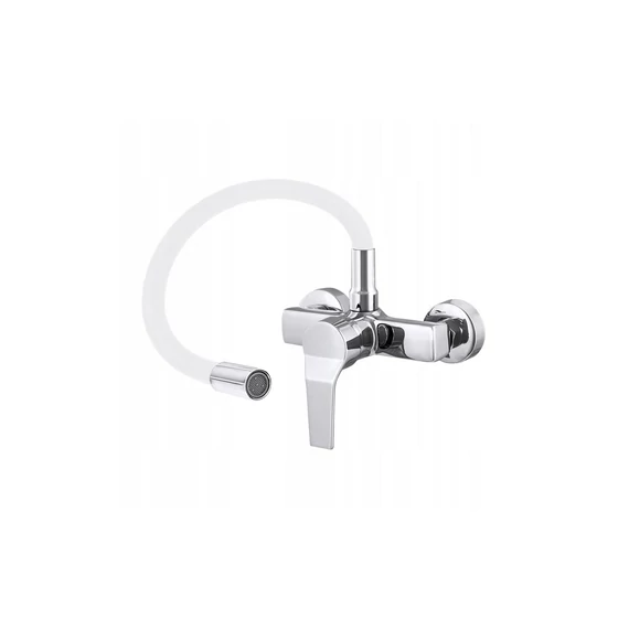 LUNART Pluto fali konyhai csaptelep, White Chrome