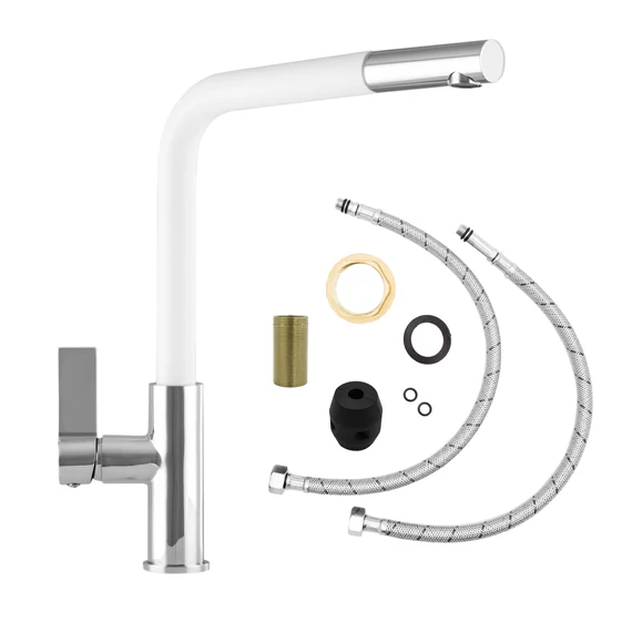 LUNART Mimi konyhai csaptelep, White Chrome