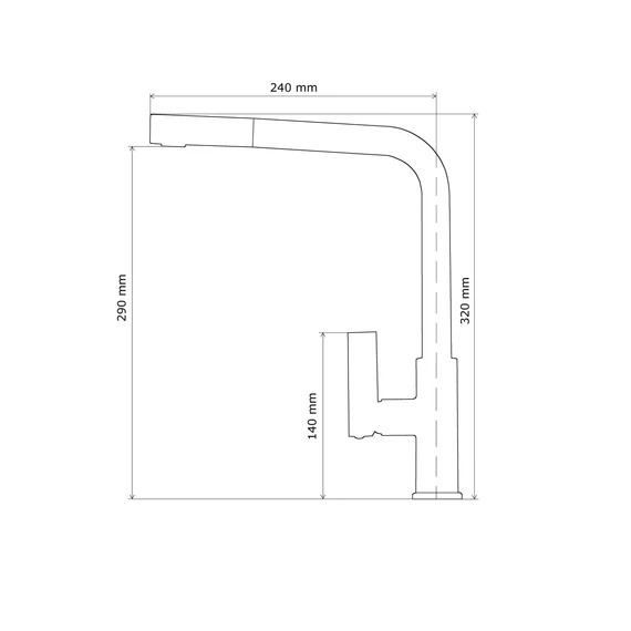 LUNART Mimi konyhai csaptelep, White Chrome