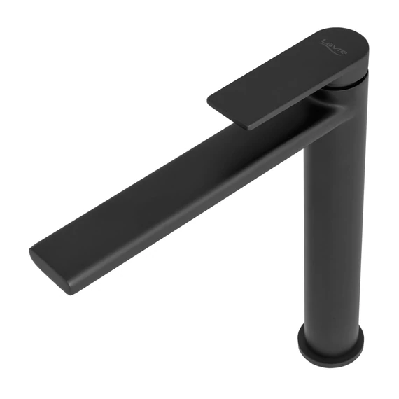 LUNART Gisell magasított mosdó csaptelep, Matt Black